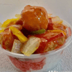 Over Rice with Sweet Sour Sauce